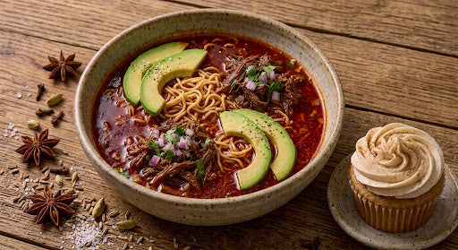 TUESDAY October 20th Birria Ramen, Horchata Cupcake, Fruit