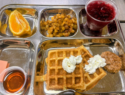 FRIDAY October 23rd Waffles or French Toast, Breakfast Potatoes, Fruit, Sausage
